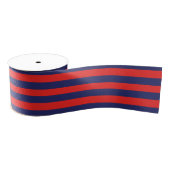 Striped (Navy Blue & Red) Grosgrain Lint (Spoel)