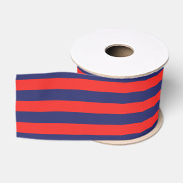Striped (Navy Blue & Red) Grosgrain Lint