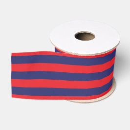 Striped (Navy Blue & Red) Grosgrain Lint