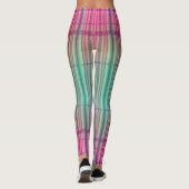 Striped New Tartan Aqua Pink Leggings (Achterkant)