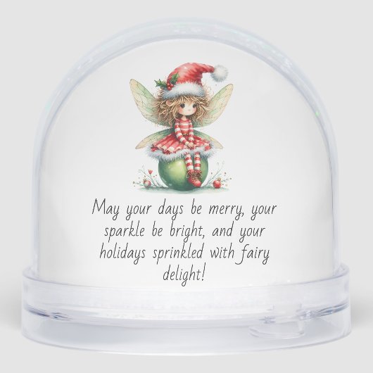Striped Ornament Fairy Sneeuwbol (Achterkant)