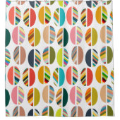 Striped Oval Halves Douchegordijn (Voorkant)