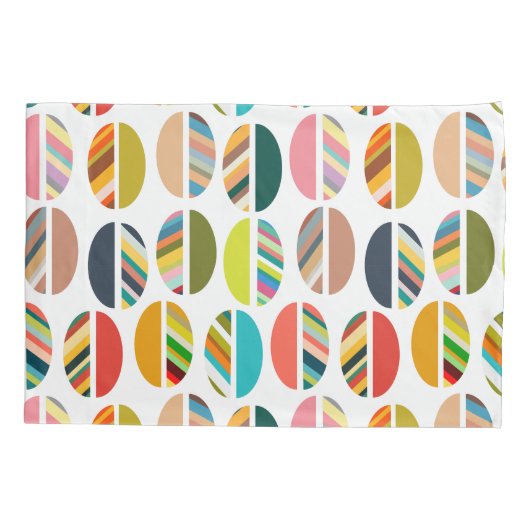 Striped Oval Halves Kussensloop (Achterkant)