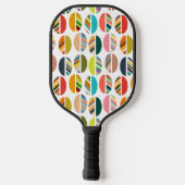 Striped Oval Halves Pickleball Paddle (Achterkant)