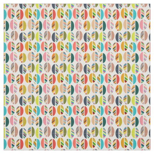 Striped Oval Halves Stof (Swatch)