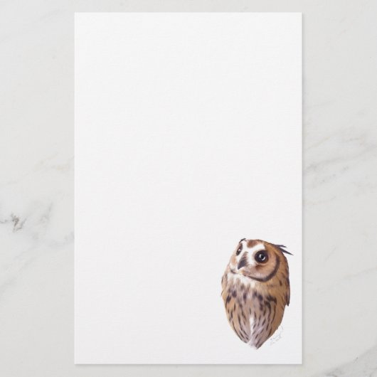 Striped owl briefpapier (Voorkant)