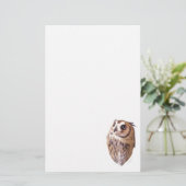 Striped owl briefpapier (Staand voorkant)