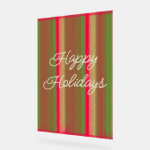 Striped Painting Happy Holidays Acryl Bord (Hoek)