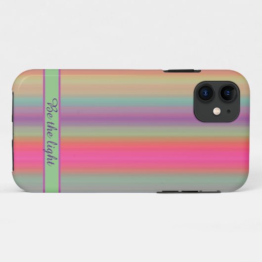 Striped pastel kleurrijke design iPhone draagtas Case-Mate iPhone Case (Achterkant (horizontaal))