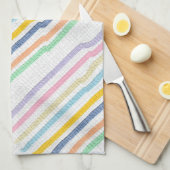 Striped Pastels Theedoek (Quarter Fold)