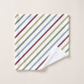 Striped patroon en monogram badhanddoekset bad handdoek (Wasdoekje)