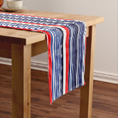 Striped pattern, blue, Red and white Coffee Mug Medium Tafelloper (Voorbeeld)