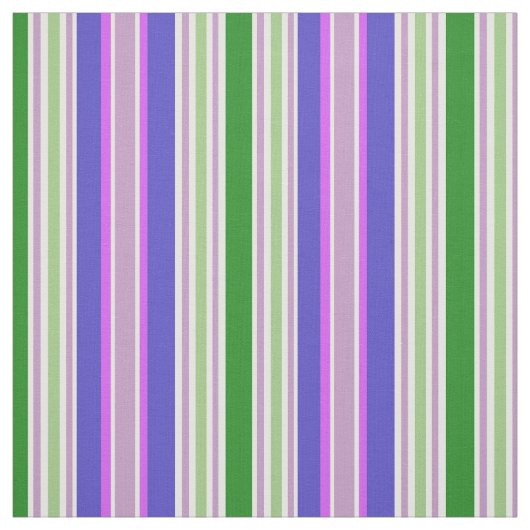 Striped Pattern Fabric | Paarse groene strepen Stof (Swatch)