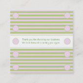 Striped Pattern Roos Business Loyalty Punch Kaart Afsprakenkaartje (Achterkant)