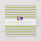 Striped Pattern Roos Business Loyalty Punch Kaart Afsprakenkaartje (Voorkant)