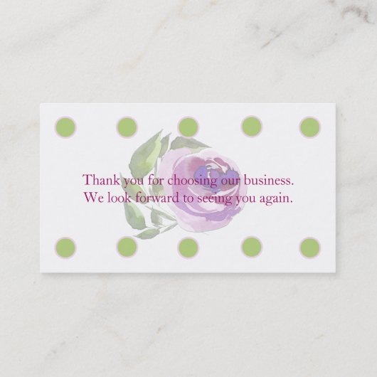 Striped Pattern Roos Business Loyalty Punch Kaart Afsprakenkaartje (Achterkant)