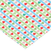 Striped pattern with hearts for Valentine's day  Korte Tafelloper (Hoek)