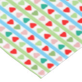 Striped pattern with hearts for Valentine's day Tafelkleed (Gekanteld)