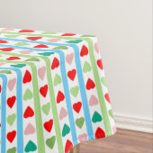 Striped pattern with hearts for Valentine's day Tafelkleed (Voorbeeld)