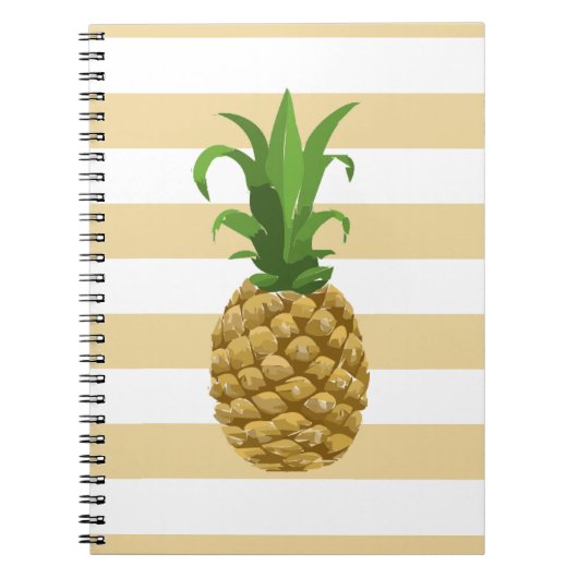 Striped Pineappellaptop Notitieboek (Voorkant)