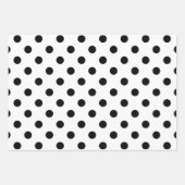 Striped Polka Dot Red en Black Inpakpapier Vel (Voorkant 2)