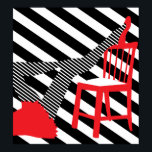 Striped Pop art. Rood, zwart, witte coole silhouet Poster<br><div class="desc">Gestreepte Pop kunst. Rood, zwart, witte coole silhouet Als je geen product vond wat je wilt met mijn design in onze winkel, kan je contact met me opnemen en ik zal het voor je creëer. Dank u voor uw aandacht voor onze winkel. Design maken is onze grote liefde! En we...</div>