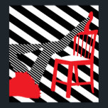 Striped Pop art. Rood, zwart, witte coole silhouet Poster<br><div class="desc">Gestreepte Pop kunst. Rood, zwart, witte coole silhouet Als je geen product vond wat je wilt met mijn design in onze winkel, kan je contact met me opnemen en ik zal het voor je creëer. Dank u voor uw aandacht voor onze winkel. Design maken is onze grote liefde! En we...</div>