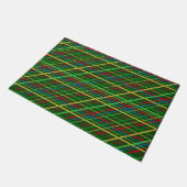Striped Pset in Bright Kerstrood en groen Deurmat (Schuin)