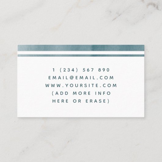 Striped Psychotherapie Therapist Counselor Classic Visitekaartje (Achterkant)