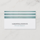 Striped Psychotherapy Therapist Counselor Classic Visitekaartje (Voorkant)