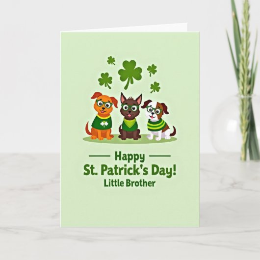 Striped Puppy Patrick Card Kaart (Voorkant)
