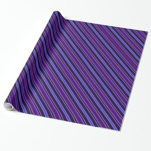 Striped Purples Cadeaupapier (Uitgerold)