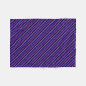 Striped Purples Fleece Deken (Voorkant (Horizontaal))