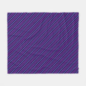 Striped Purples Fleece Deken (Voorkant (Horizontaal))