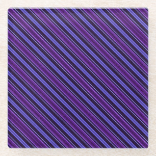 Striped Purples Glazen Onderzetter