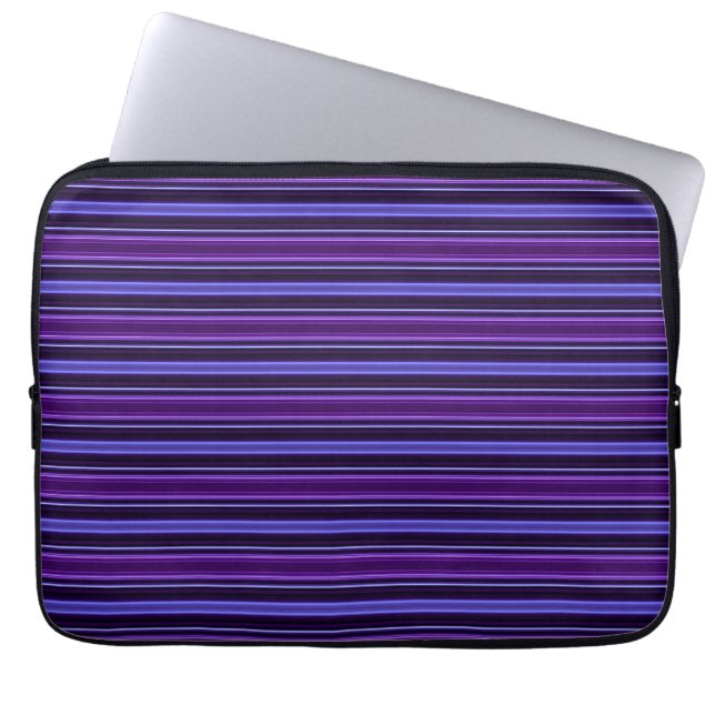 Striped Purples Laptop Sleeve (Voorkant)
