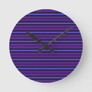 Striped Purples Ronde Klok