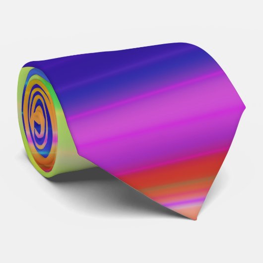 Striped Rainbow Background Gradient Stropdas (Opgerold)