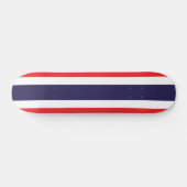  Striped Red, White, en Blauw Persoonlijk Skateboard (Horizontaal)