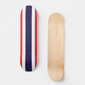  Striped Red, White, en Blauw Persoonlijk Skateboard (Voorkant)