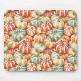 Striped Red White Green Pumpkins Muismat