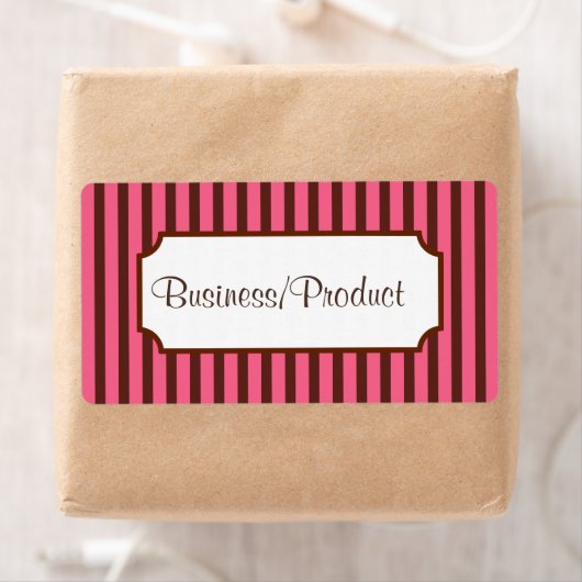Striped Retro Business Labels (Insitu)