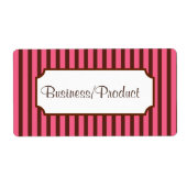 Striped Retro Business Labels (Voorkant)