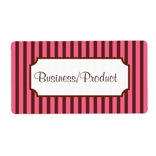 Striped Retro Business Labels (Voorkant)