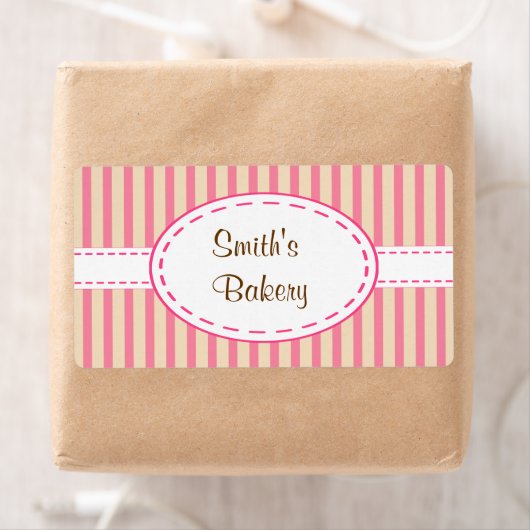 Striped Retro Business Labels (Insitu)