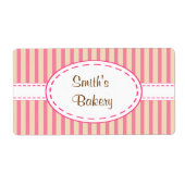 Striped Retro Business Labels (Voorkant)