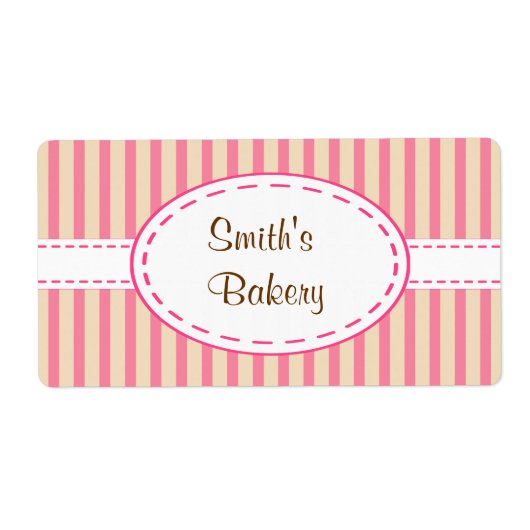Striped Retro Business Labels (Voorkant)