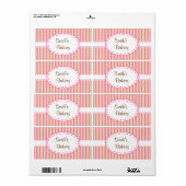 Striped Retro Business Labels (Full Sheet)
