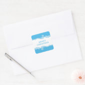 Striped Ribbon Square Sticker (Envelop)