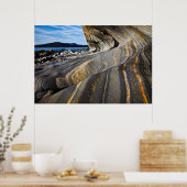 Striped Seaside Rock Poster (Keuken)